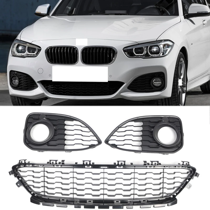 

Front Bumper Racing Grills For 2015 2016 2017 BMW 1 Series F20 Sports Model Fog Light Frame Lower Center Grille Front Bumper
