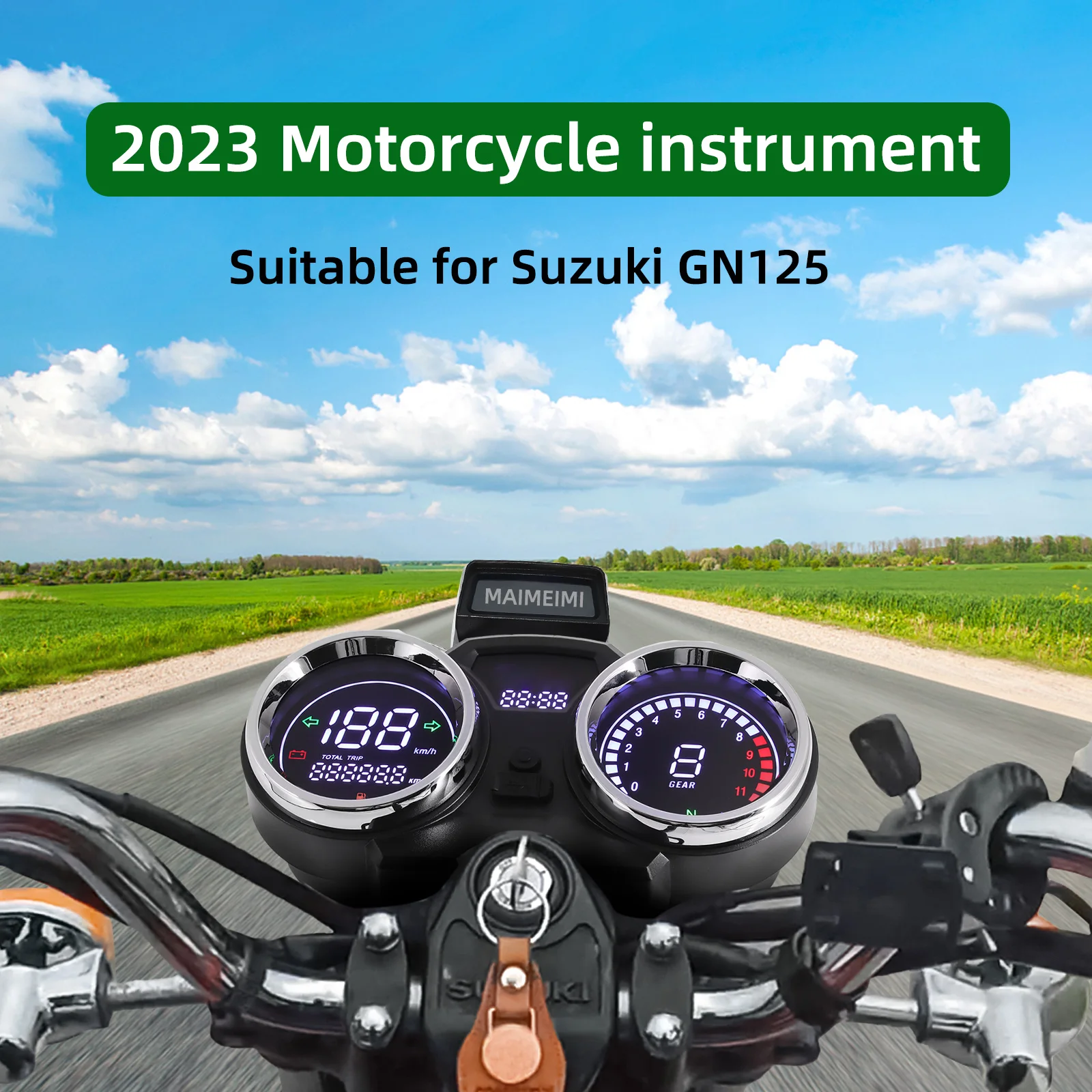 New LED Digital RPM Motorcycle Meter Multi-function Electronic Road Code Dashboard for 150Gato 250cc Prince  AKT CARGUERO 200