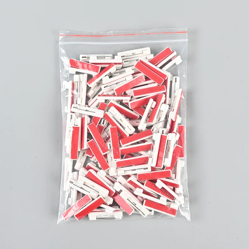 50pcs Black White Safety Pins Badge Pins with Sticky Strips for Name Tag ID Card Badge DIY Craft Brooch Jewelry Making Accessory