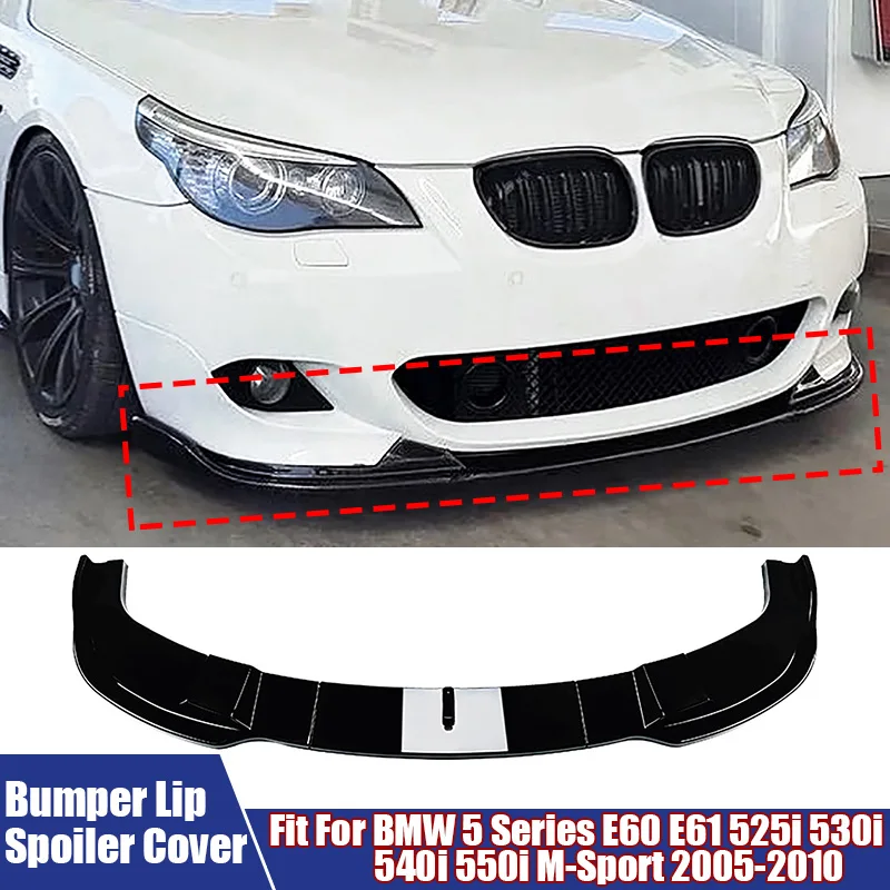 

Front Bumper Lip Diffuser Spoiler Covers Modification Accessories For BMW 5 Series E60 E61 525i 530i 540i 550i M-Sport 2005-2010