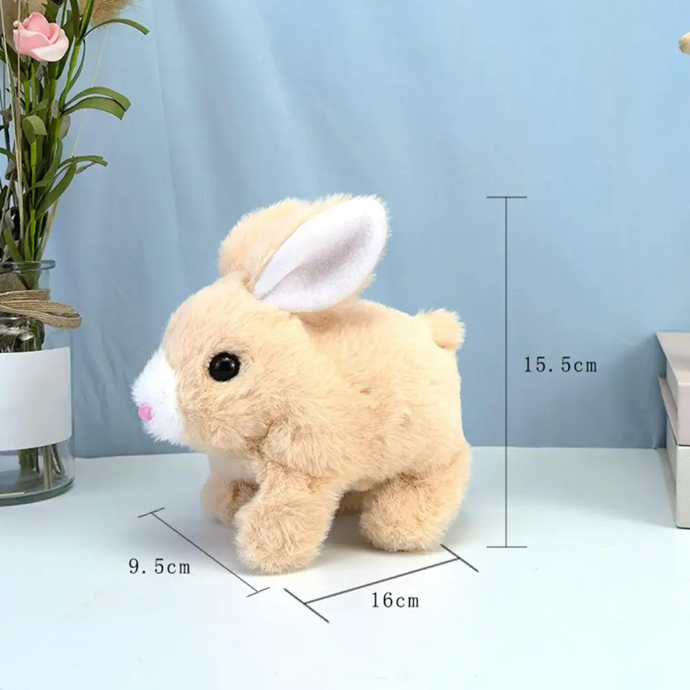 Interesting Smart Rabbit Doll  Mouth Moving Comfortable Electric Rabbit Doll  Electric Cartoon Realistic Bunny Doll