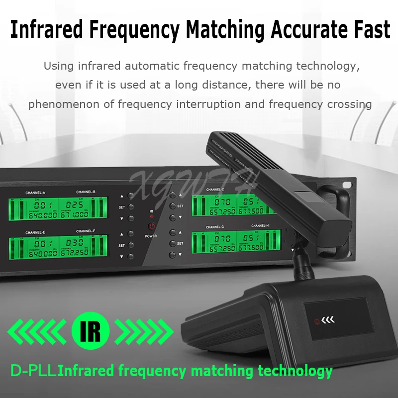 Digital UHF Wireless Microphone System 8 Desktop Table Conference Mic Electret Condenser Cardioid Gooseneck Mic Meeting Room