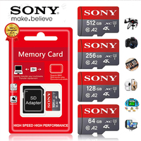 SO*NY Micro TF SD Card 1TB 128GB 256GB Class 10 A2 High Speed Memory Card 4K 512GB TF Flash Card 1TB for Smartphone Camera Drone
