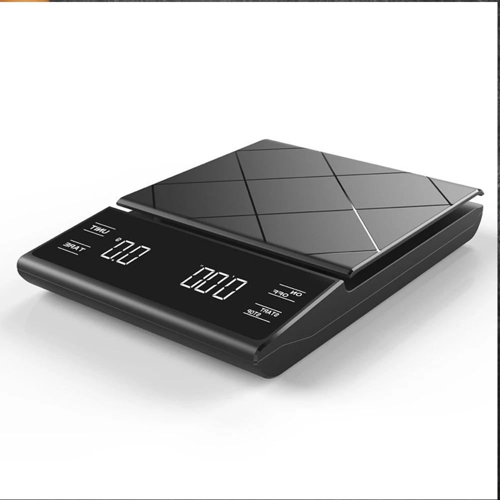 3 kg/0,1 g Kaffeewaage mit Timer, Küchenutensilien, digitale Multifunktions-Waage zum Übergießen von Tropfen, Espresso-Waage, LCD-Display