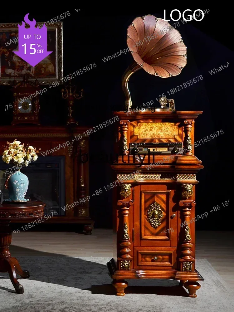zqF1877-740 Lansk Gramophone Antique Vinyl Phonograph Player HiFi Turbo Edition