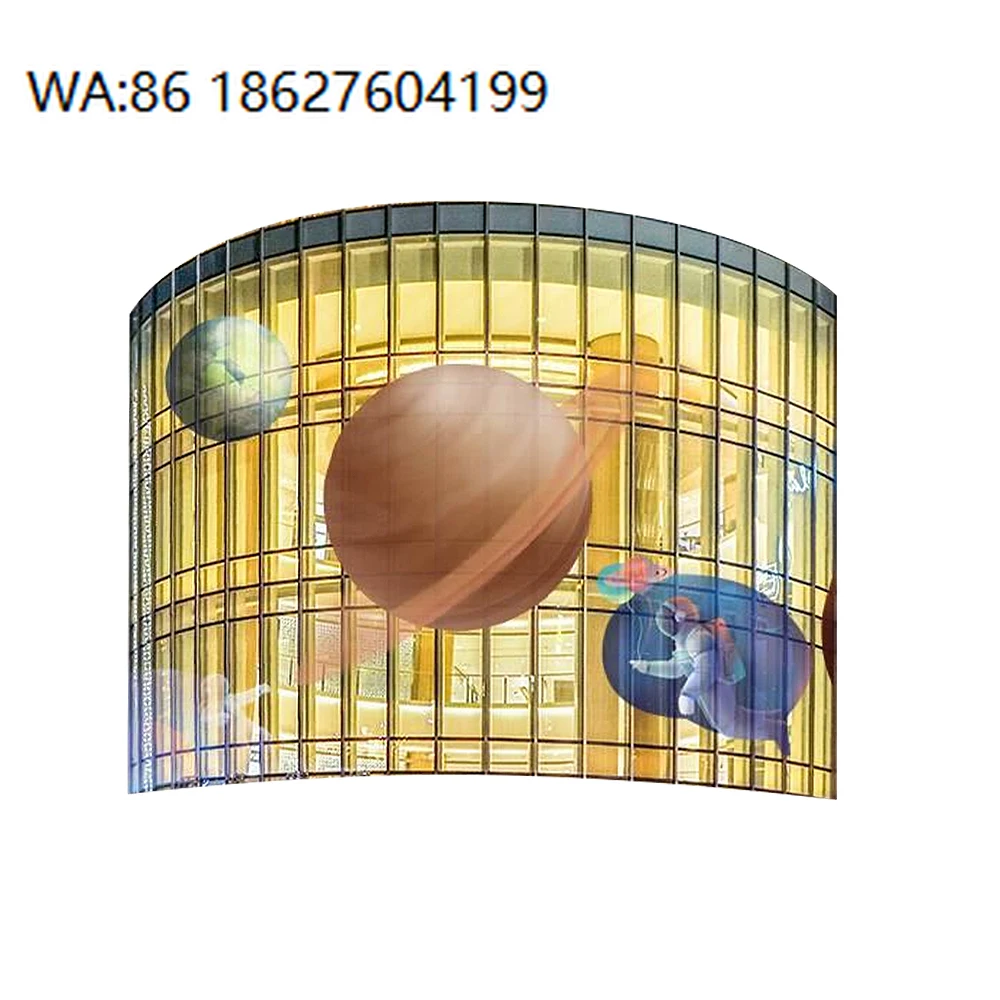 P4 Full Color LED Display Screen Reefilm Flexible LED Film with High Transparency - view 3