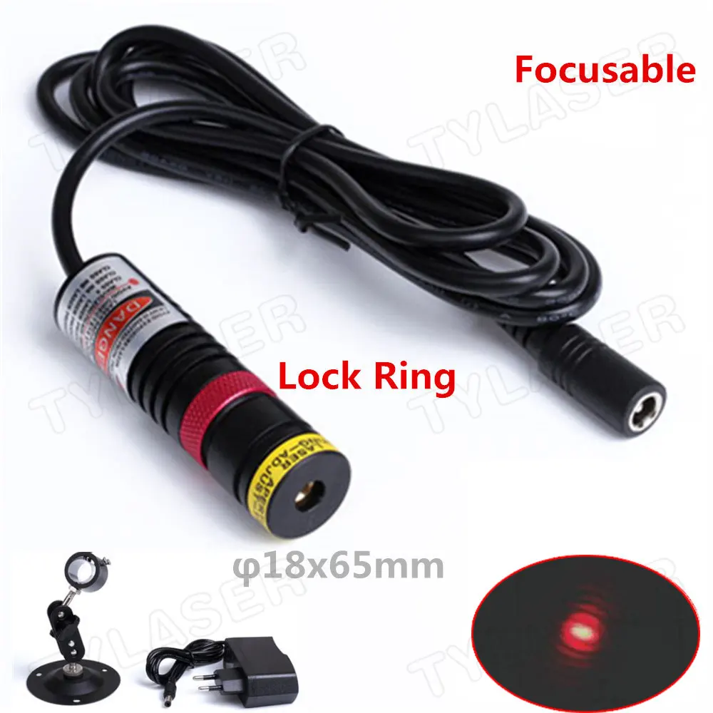 

Red Positioner Focusable D18X65 638nm Direct Dot Laser Locator 10mW 30mW 50mW 100mW 150mW 200m Laser Module CE