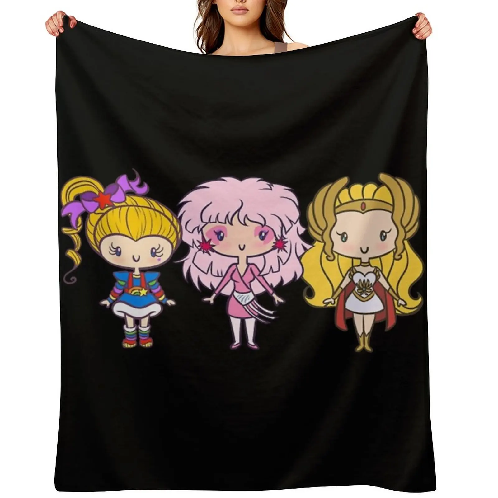 Lil' CutiEs- Eighties Ladies Throw Blanket Thin christmas gifts Summer Summer Beddings Blankets