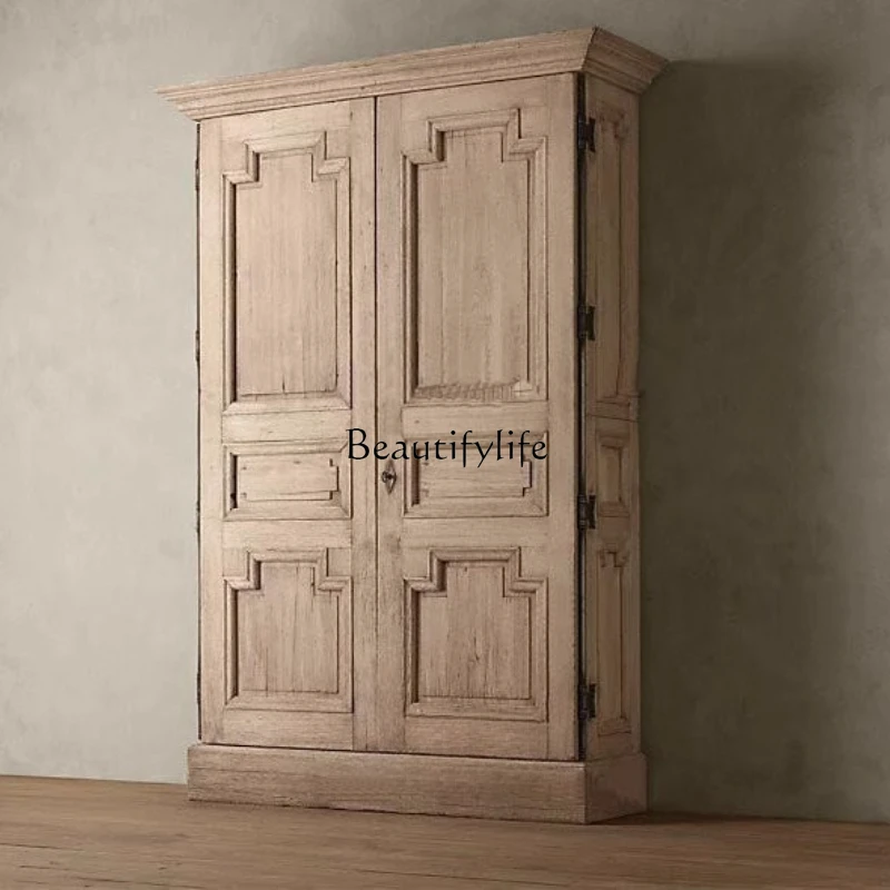 

French country solid wood retro old style high-end American country bookshelf