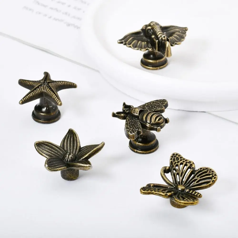 1pc Zinc Alloy Vintage Cabinet Knobs Animal Shape Decorative Cabinet Handle DIY Furniture Hardware Butterfly Cabinet Knobs