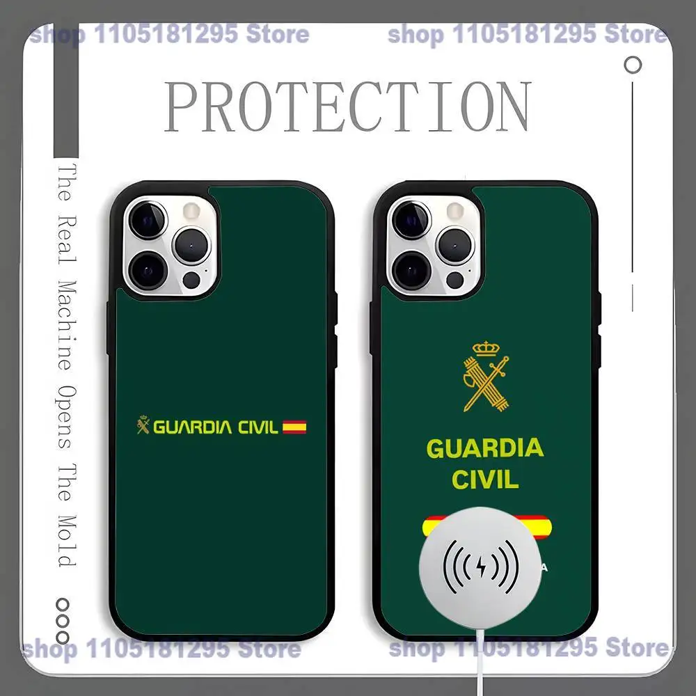 

Spanish Guard Civil Emblem Phone Case For iPhone 17,16,15,14,13,12,11,Pro,Max,Plus,Mini,SE4,E Magnetic Magsafe Wireless Charging