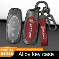 For FAW Bestune Pentium T77 T33 T99 Protection Holder Auto Keychain Accessories Zinc Alloy Car Key Cover Case Smart Remote Shell
