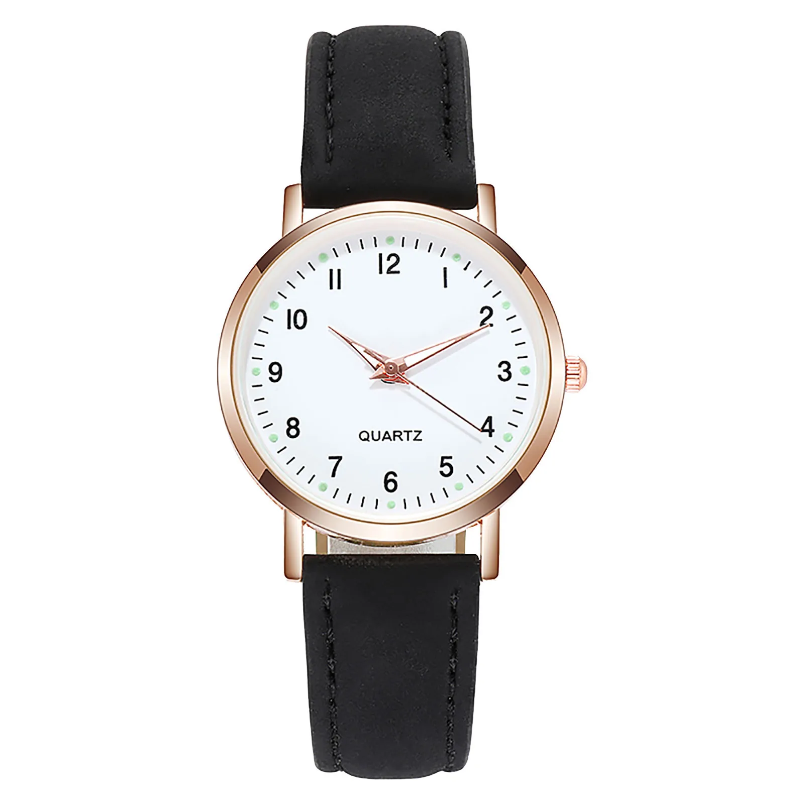 Luminous Watch For Women Fashion Casual Leather Belt Watches Simple Ladies Frosted Round Digital Quartz Wristwatches Reloj Mujer