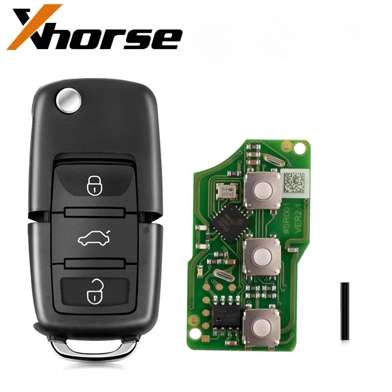 Xhorse XKB501EN Wire Remote Key VW B5 Flip 3 Buttons English Version 5pcs/lot