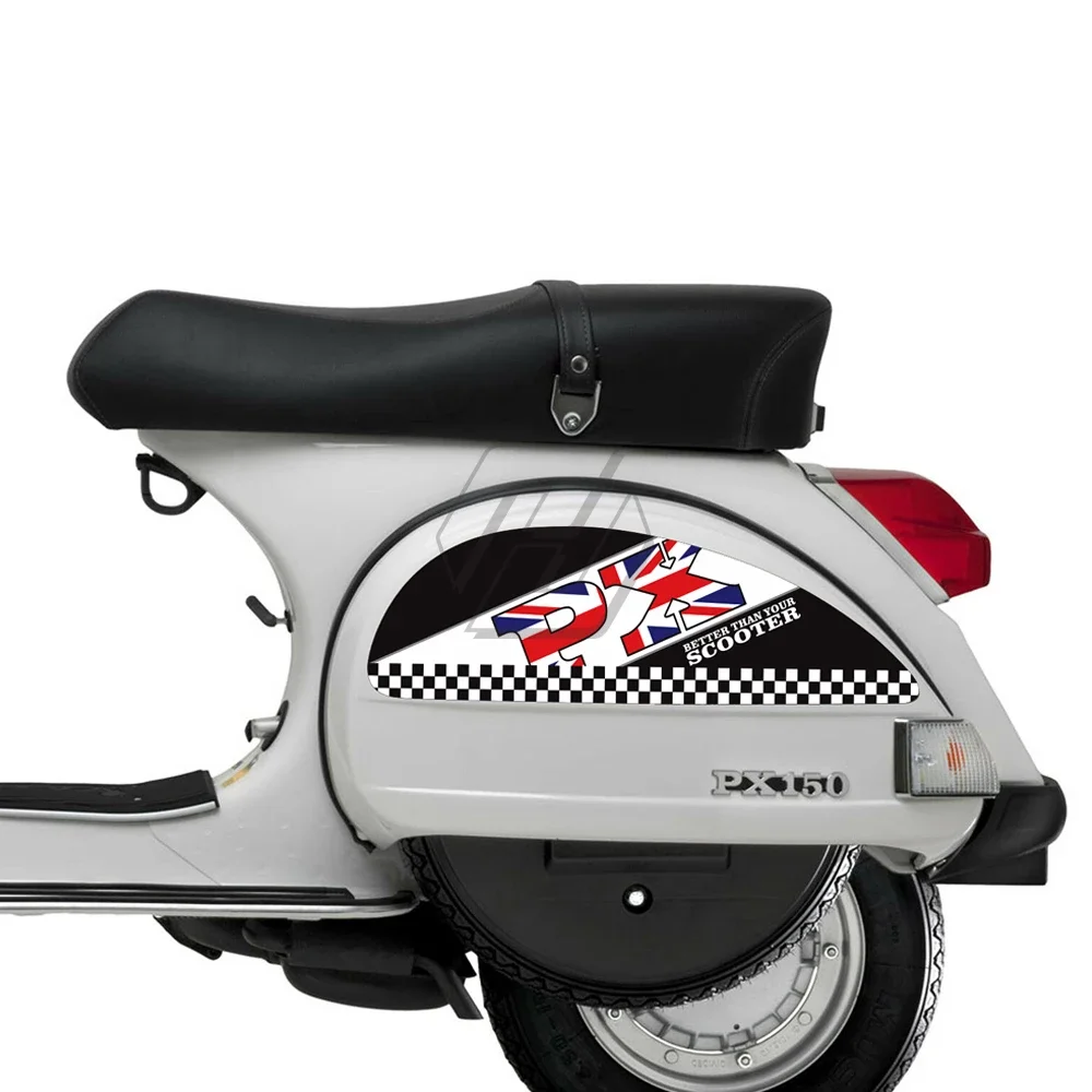 Motorcycle Side Panel Stickers Case for Vespa PX T5 Scooter-5