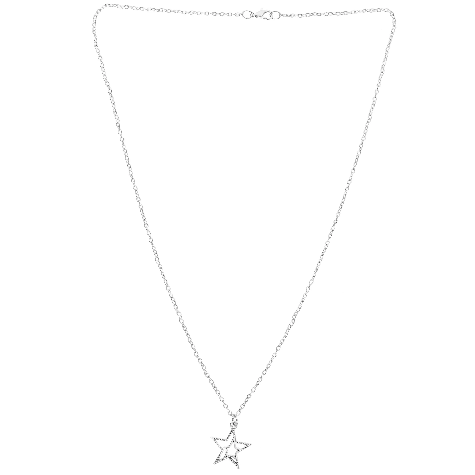 

Star Pendant Necklace Zinc Alloy Neck Chain Decorative Jewelry Lightweight Gift Women Men Party Festival Star Neck Chain Metal