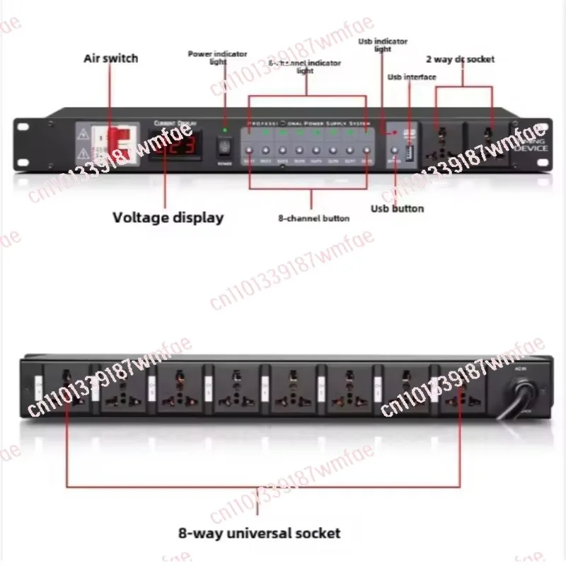 Hot-selling 10-channel intelligent timing power controller professional audio, video, and lighting