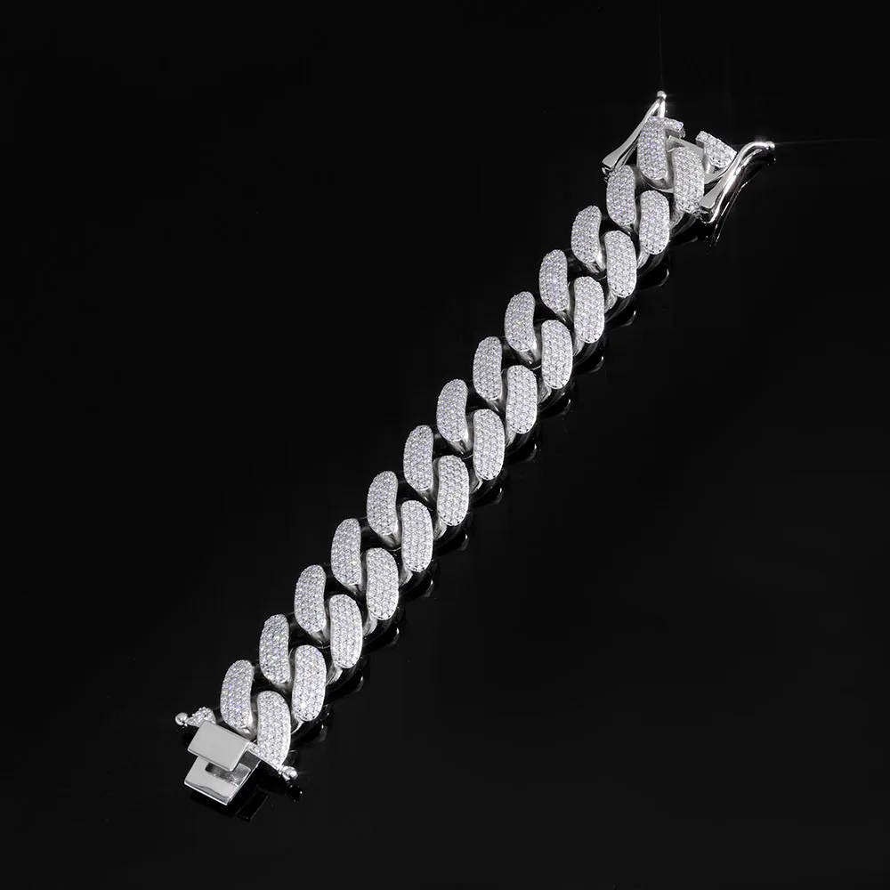 

HHIOK Новая 22 мм однотонная кубинская цепочка 5А с кубическим цирконием со льдом и сверкающими бриллиантами в стиле хип-хоп, мужское и женское ювелирное ожерелье