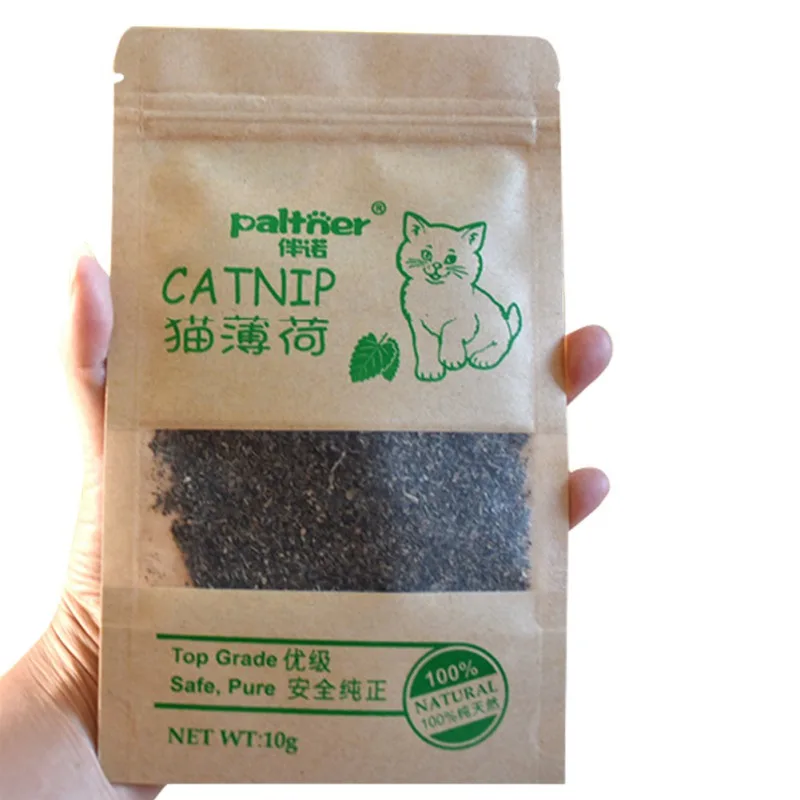 Premium Catnip For Cats 100% Natural Cat Nip Bulk 10g Catmint Menthol Flavor Non-Toxic Healthy Cat Treats Accessories For Pets