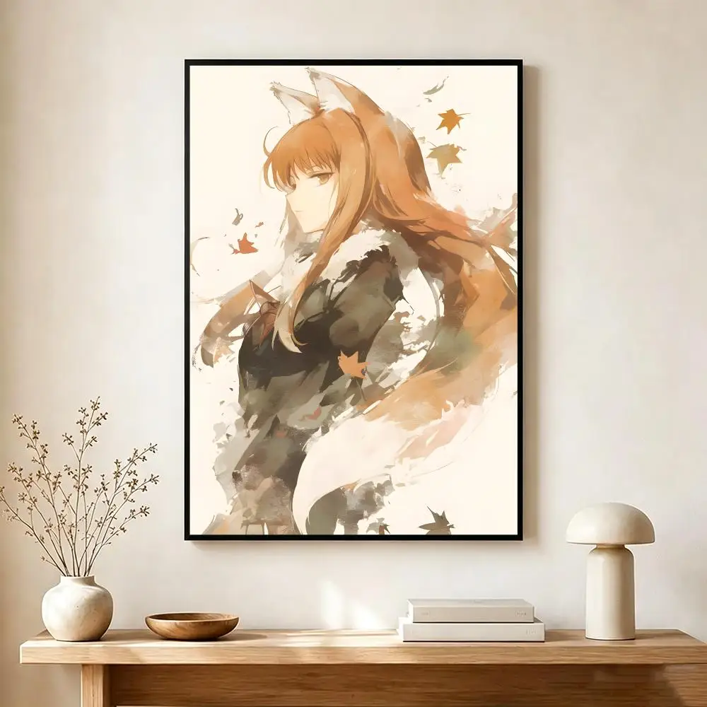 Wise Anime S-Spice and Wolf Poster Wall Art Print Decorative Mural Home Decor Gift Unframed