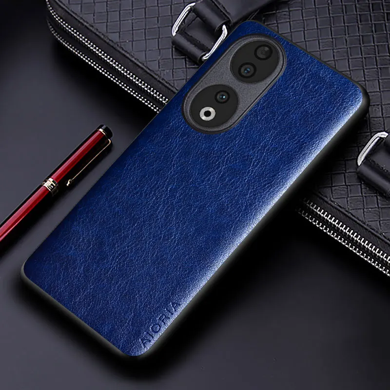 Luxury PU leather Case for Honor 90 Lite 5G Business solid color phone cover Soft TPU&Hard PC huawei honor 90 5g case