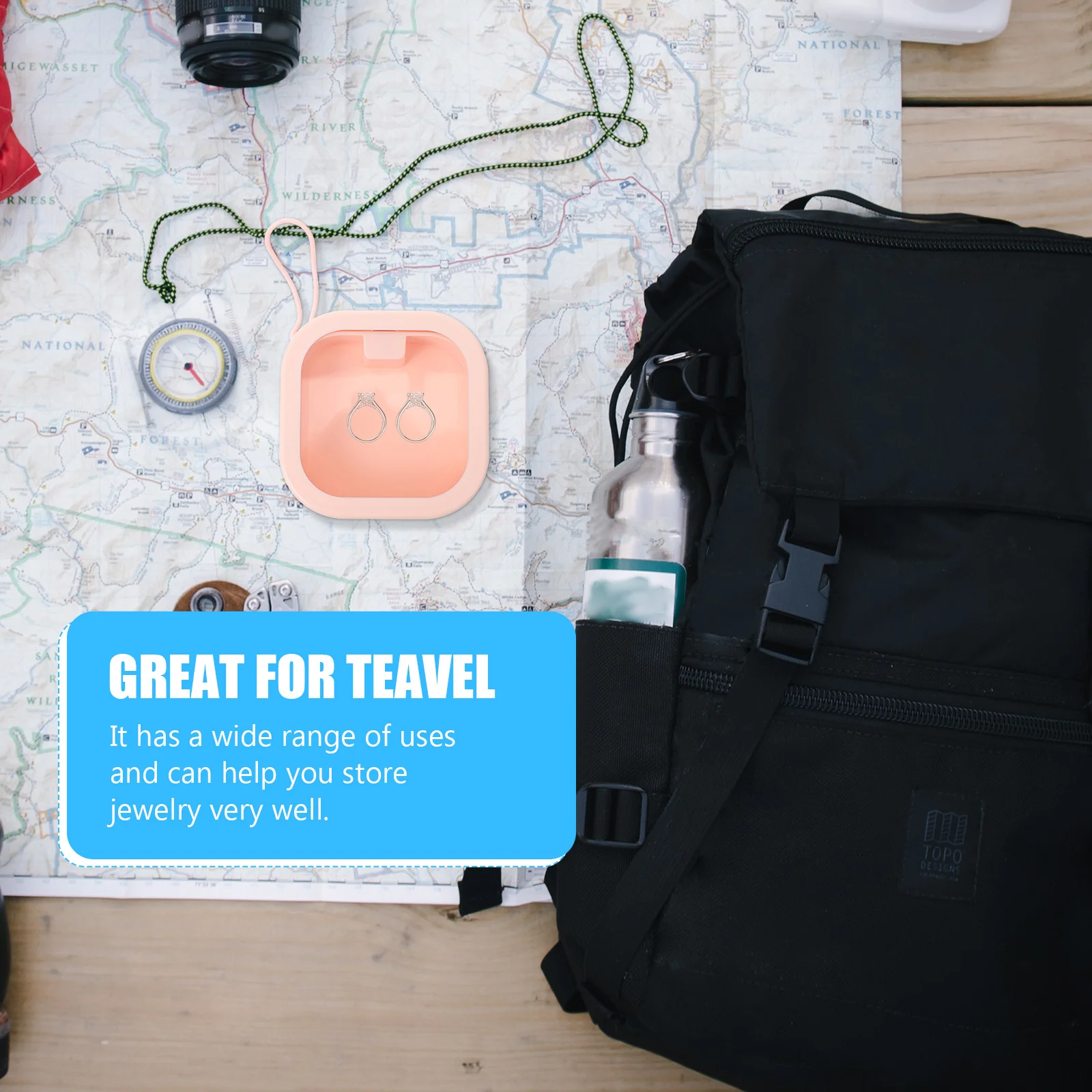 

Портативный футляр для хранения ювелирных изделий из АБС-пластика и ТПЭ, портативный футляр для ювелирных изделий для серег, аксессуаров, дисплей ganize, многофункциональный для экономии места