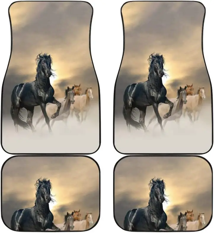

Horse Car Mats Horse Pattern Customized Car Floor Mats, Universal Fit Auto Floor Mats Set Of 4, Fit Most Vehicle, Cars