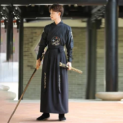 New Japanese Vintage Kimono Samurai Cosplay Clothing Woman Man Chiinese Hanfu Crane Embroidery Cardigan Yukata Full Sleeve Retro