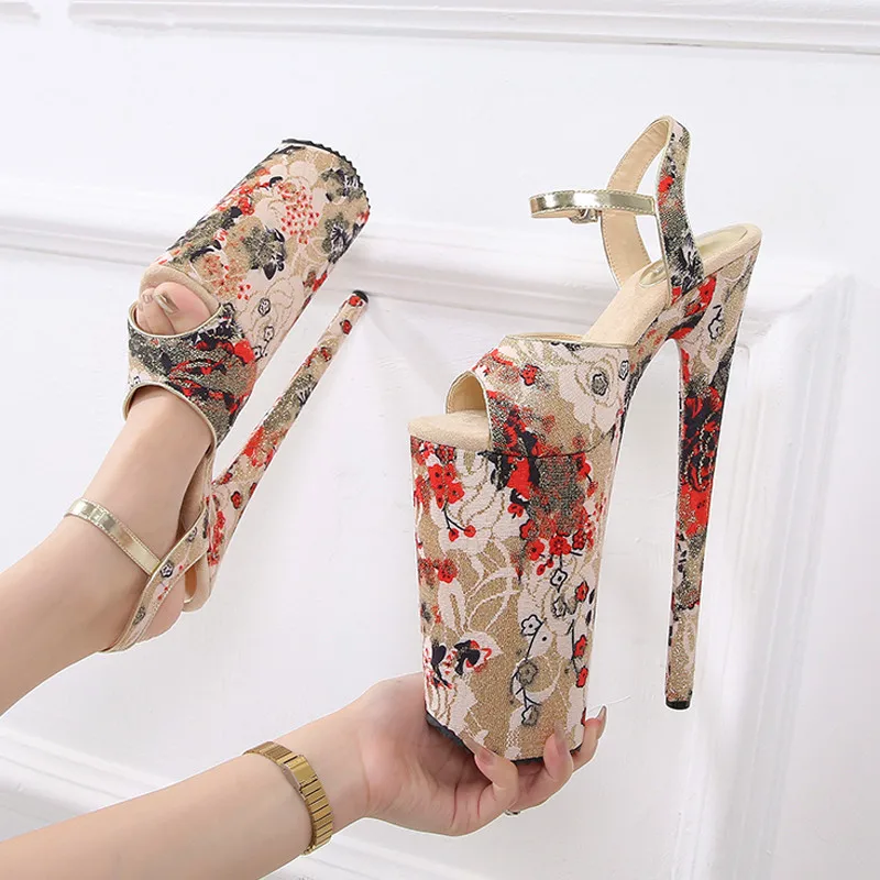 2026 Women Sexy Show Shoes Pole Dance Shoes Stripper High Heels Sandals Party Club 26 CM Wedding Platform High-heeled Shoes