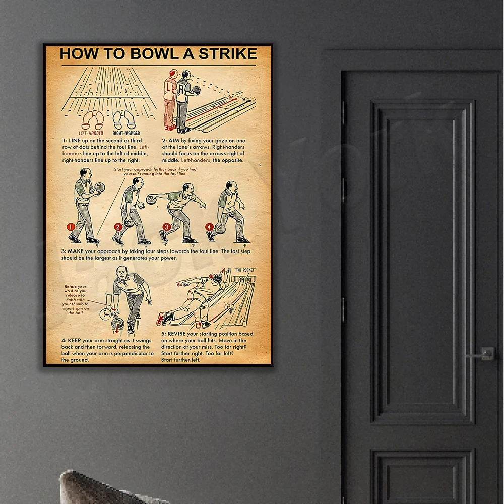 Bowling Knowledge, How To Bowling, Beginners Guide To Bowling, Home Room Bowling Club Wall Decor