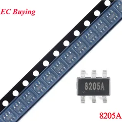 100Pcs/5pcs 8205A 8205 SOT-23-6 20V/5A Dual N-channel MOS Field Effect Transistor Chip New Original SMD IC