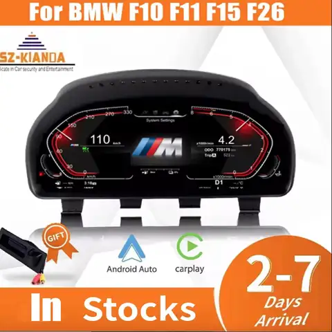 2025 오리지널 디지털 LCD 대시 보드, 클러스터 계기 속도계, BMW 5 시리즈 F10 F11 F12 F15 F16 F25 F26, 최신 12.3 인치