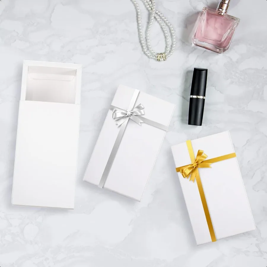 30 Pezzi Scatola con Cassetto in Carta Kraft Mini Artigianato Scatole Regalo in Cartone per Busin e Sapone Gioielli Caramelle Diserbo Bomboniere Pres