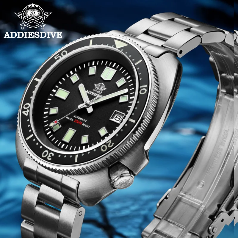

ADDIESDIVE 200m Men Diving Watch NH35 Sapphire Glass Waterproof Automatic Watches Ceramic Bezel Luminous Mechanical Steel Watch