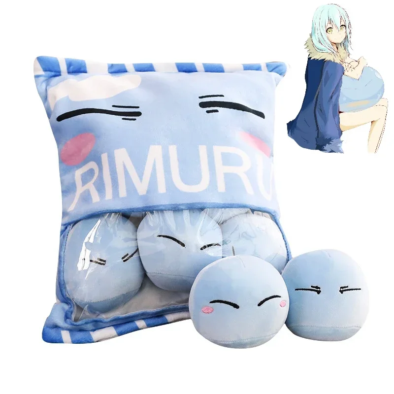 Q Version Pillow Anime That Time I Got Reincarnated As A Slime Figure Rimuru Tempest Cosplay Props Plush Throw Pillow Gift