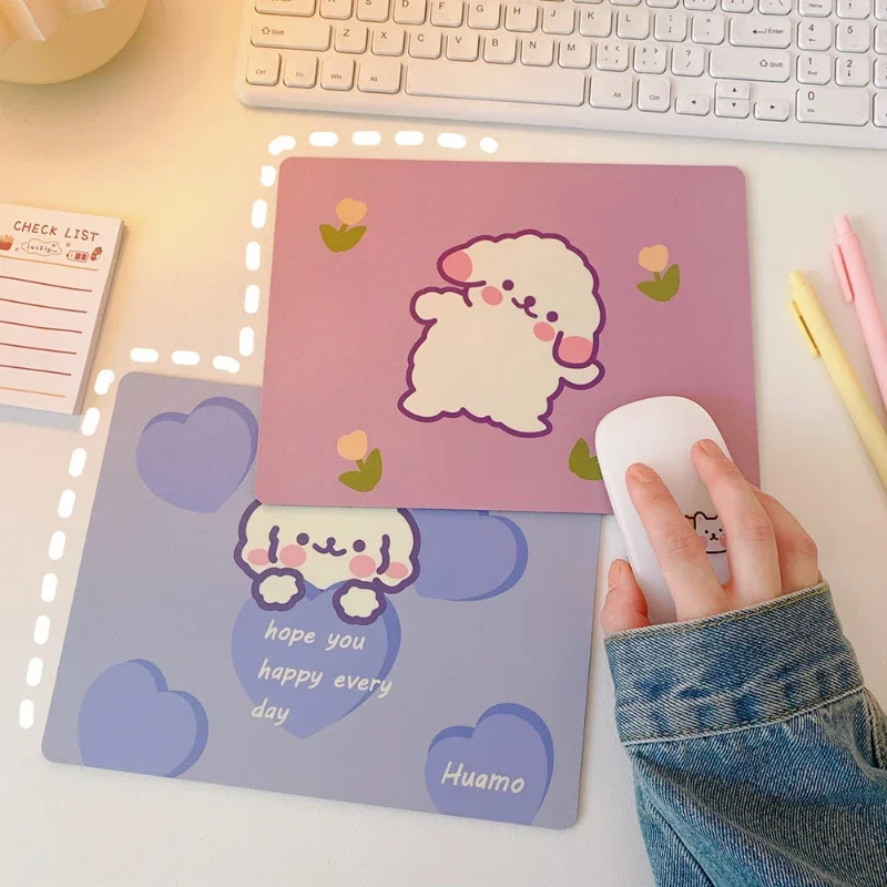 Sheep Mouse Pad Simplicity Girl Portable Cute Cushion 20x24 Art Design Cartoon Office Gaming Accessories Table Pad Non-slip Mat