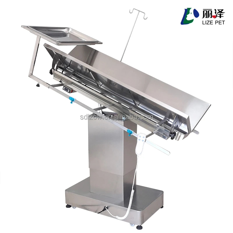 Stainless Steel Electric Lifting Pet Operating Table For Veterinarians V-type Veterinary Surgery Table Table Can Tilt