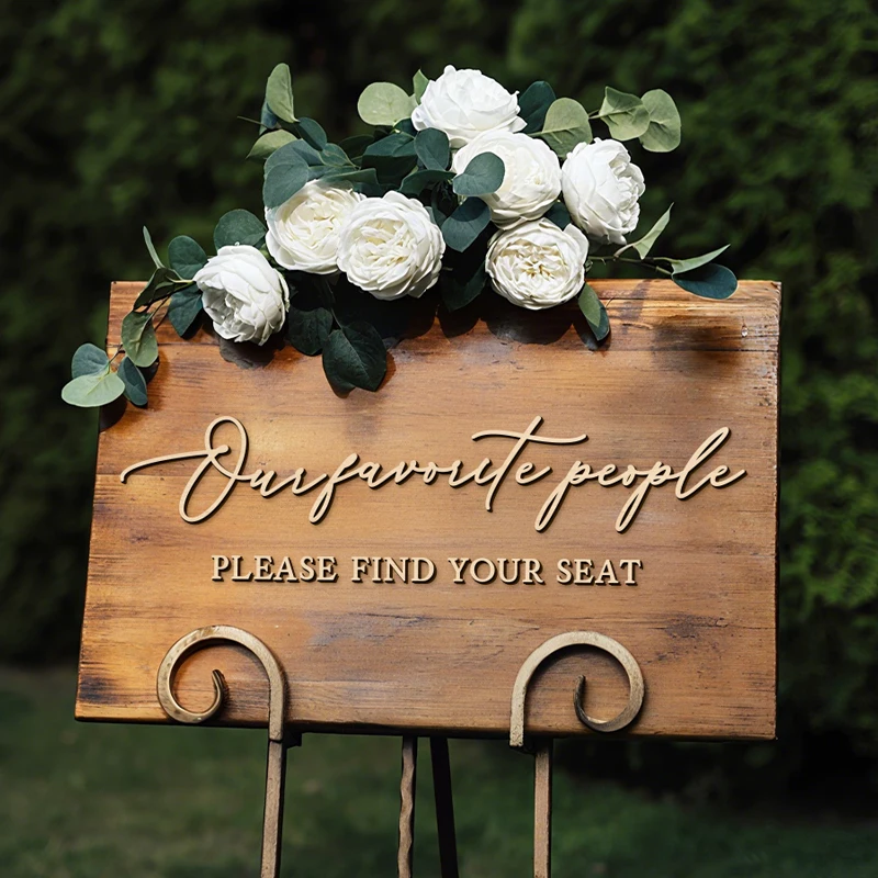 Wooden Wedding Seat Sign Art Wall Stickers 