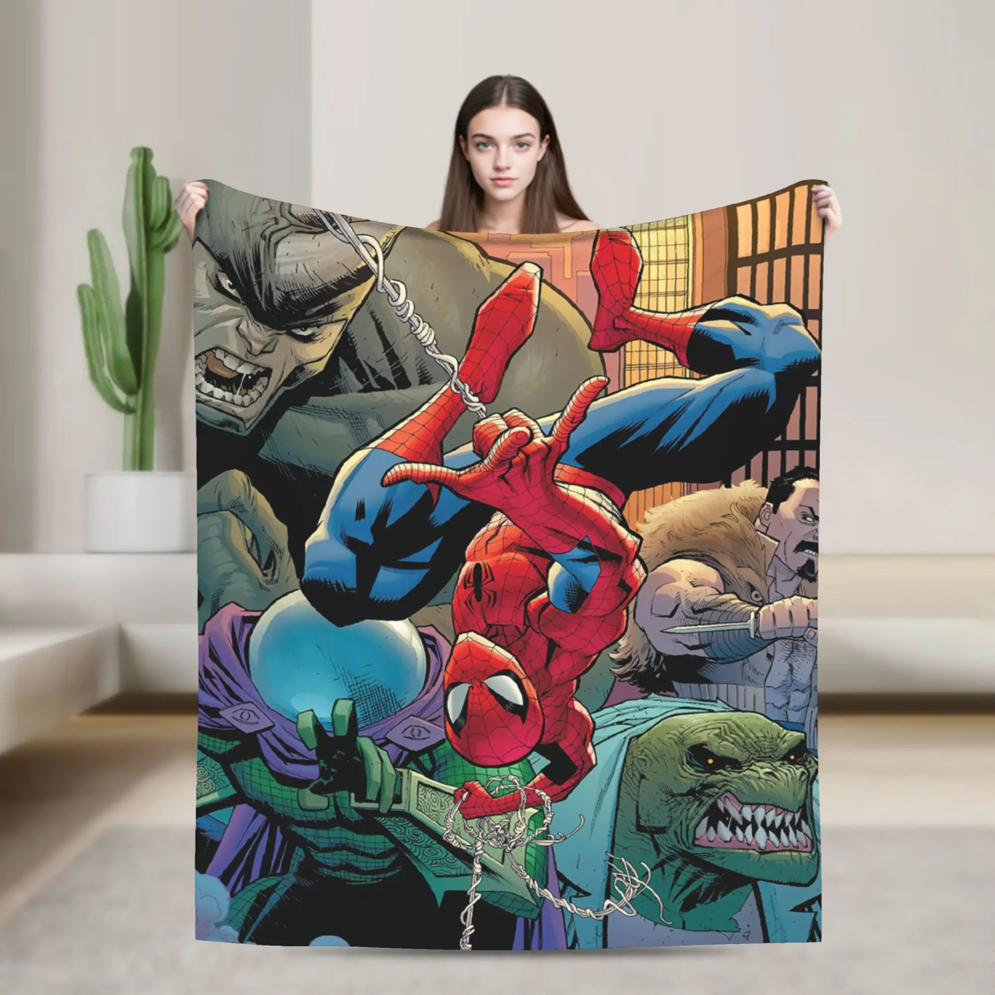 Increíbles mantas peludas de Spider-Man, manta personalizada de Spiderman para cama, sofá, colcha de 200x150cm