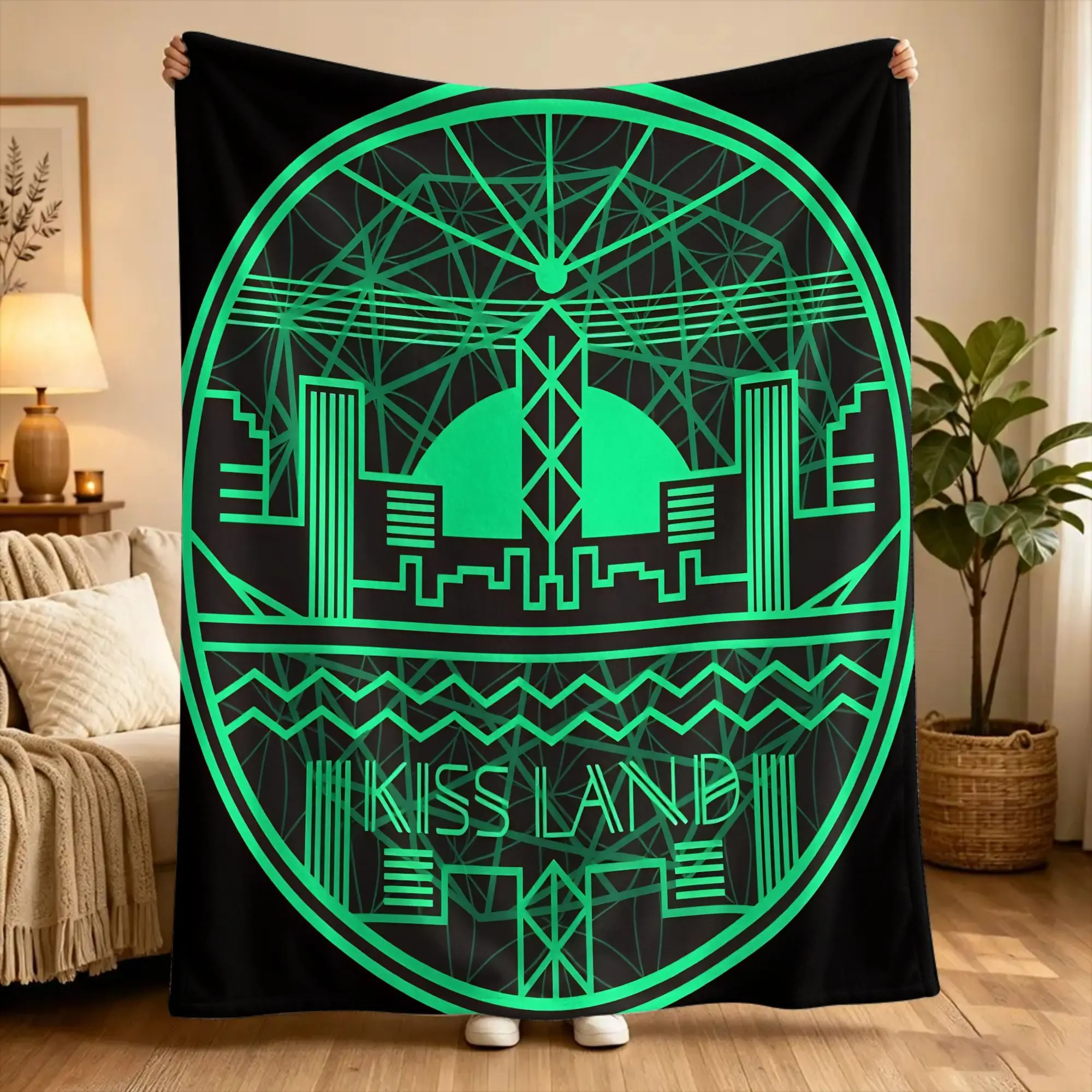 The W-weeknd Kiss Land  Plush Blanket Child Flannel Throw Blanket For Couch Chair Sofa Bed Warm Custom DIY Quality Bedspread
