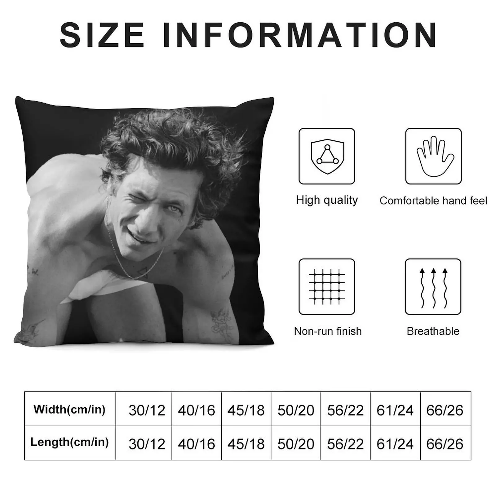 Jeremy Allen White classic Throw Pillow Pillowcase autumn decoration christmas supplies pillow