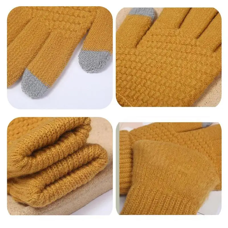 Heated Gloves Winter Thermal Warm Gloves With Built In Heating Sheet USB Touchscreen Soft Winter Work Gloves For Men Women