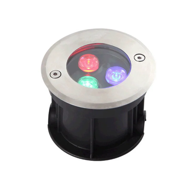 

3w Colorful Underwater Light Ip68 Waterproof Stainless Steel Rgb Colorful Waterscape Lights Recessed Pool Light Underground Lamp