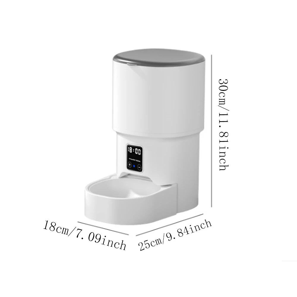 4L WIFI Button Automatic Cat Feeder Intelligent Cat and Dog Pet Feeder Smart Pet Cat Food Dispenser Pet Feeder(No 5V 1A plug) - Image 4