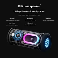 M9 Standard Edition 1.1-Channel Portable Car for Bluetooth Speaker Waterproof Outdoor RGB Super Bass Subwoofer Battery