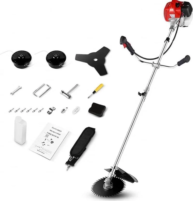 43CC/52CC/63CC Brush Cutter Grass Trimmer Whipper Sniper with Split Shaft Bull-horn Handle for Garden Work