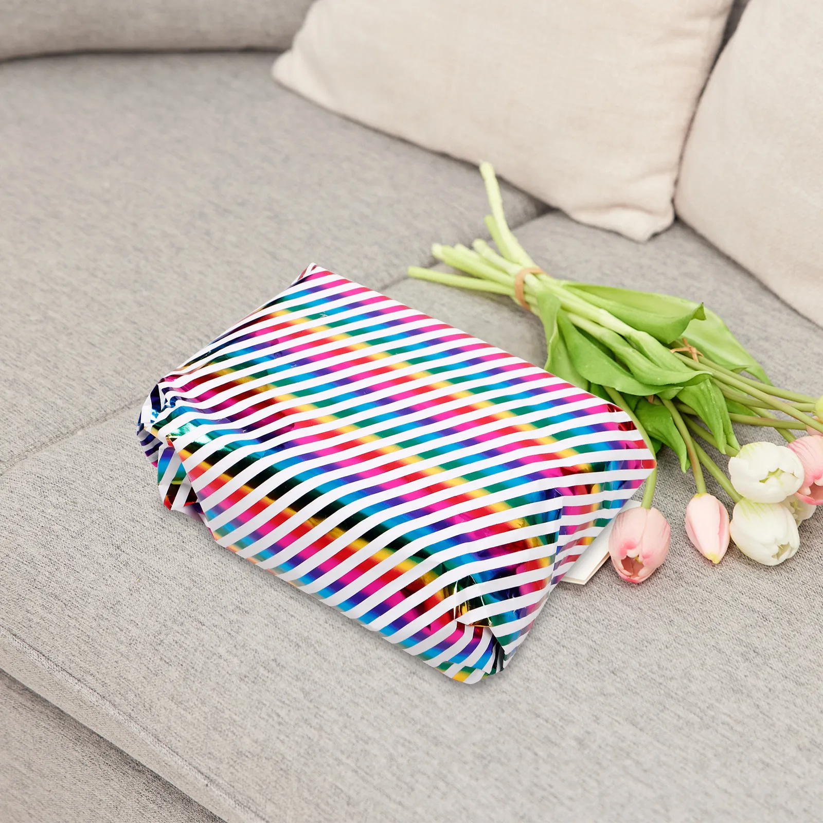 

3 Sheets Birthday Gift Wrapping Paper Colorful Packaging Sheets for Festival Present Craft DIY Noble Party Decoration