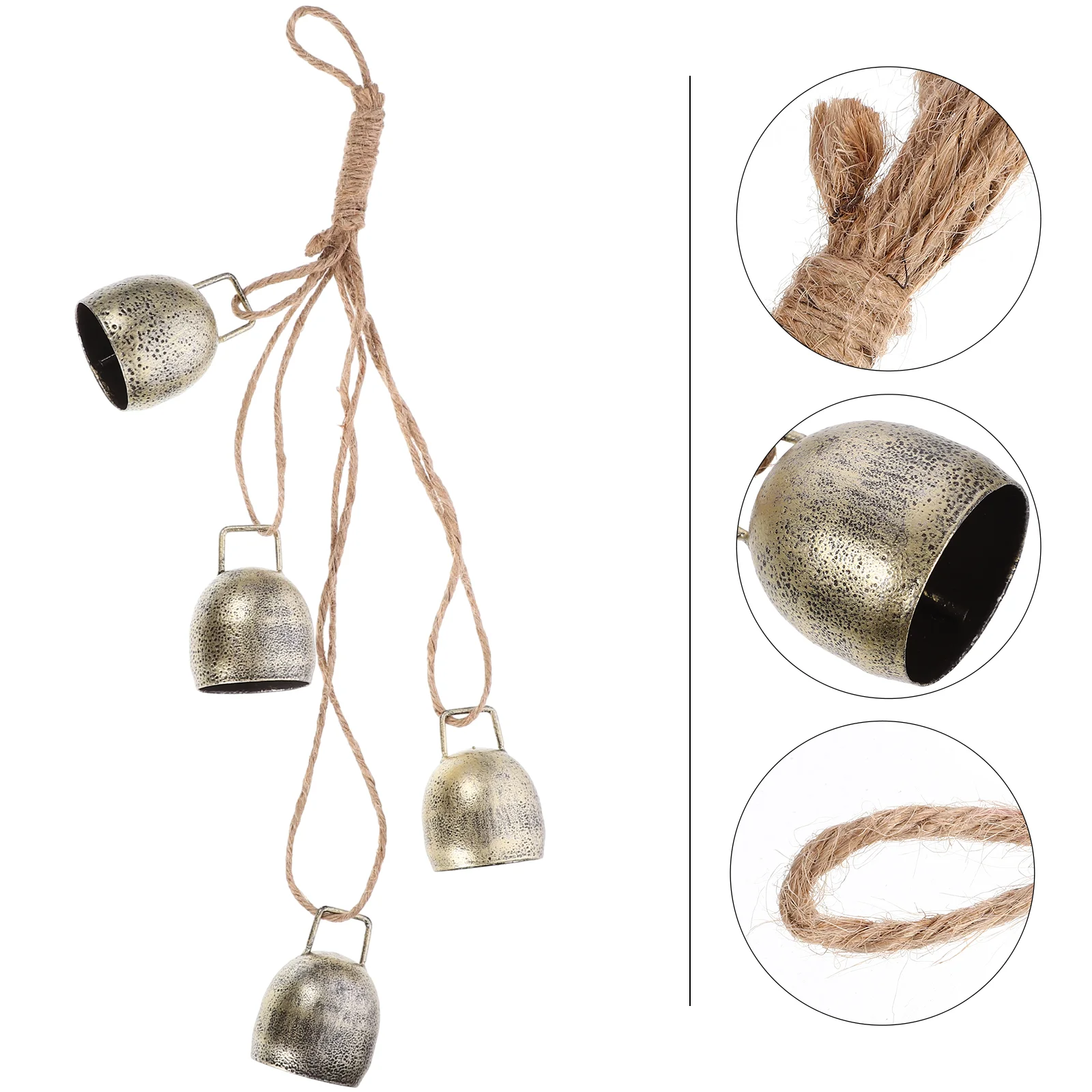 Metal Cowbell Rustic Bells Garland for Crafts Christmas Hanging Decorations