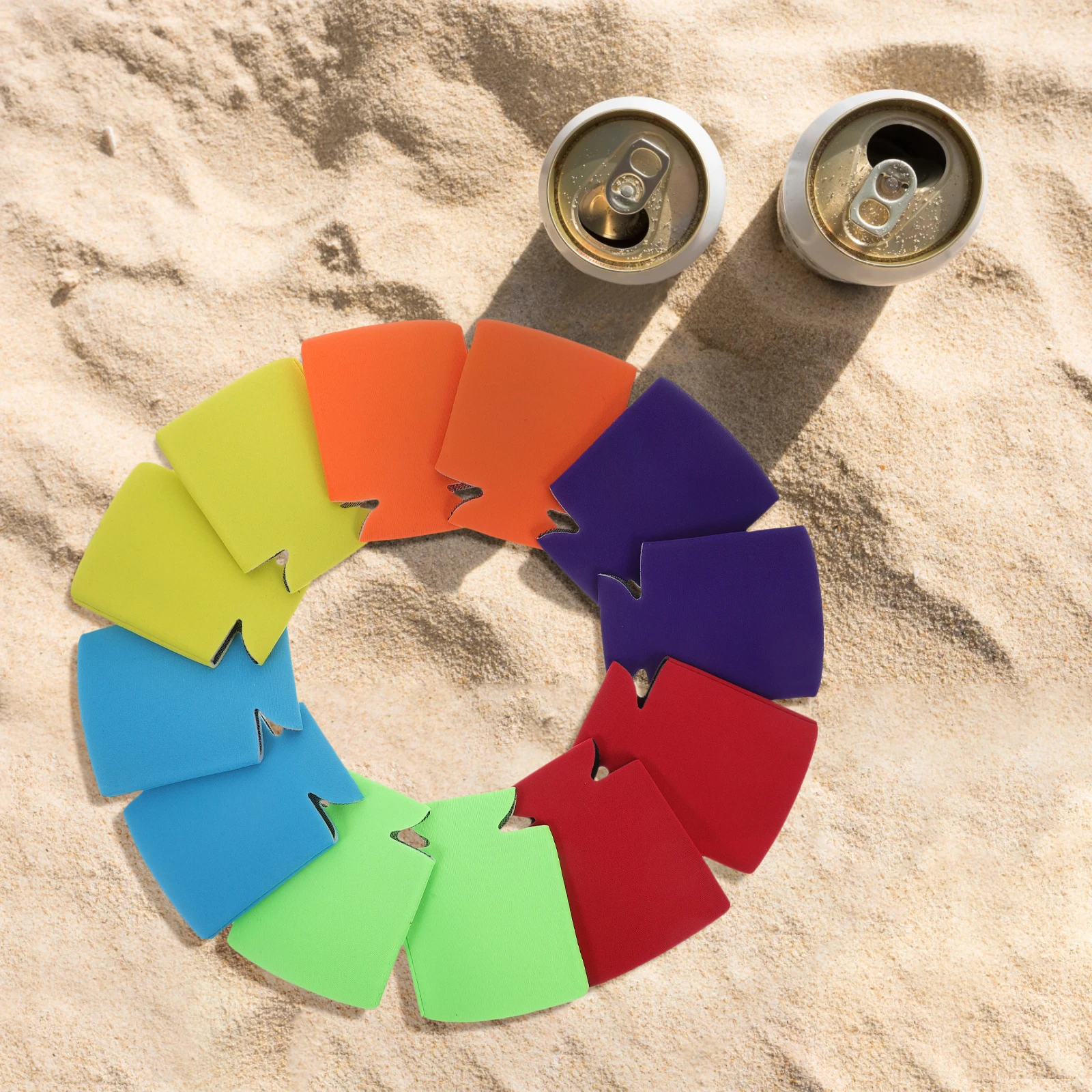 

12 pcs Beer Can Cup Cover Set Insulated Sleeve for Beverages Drink Bottle Protector Lightweight Portable