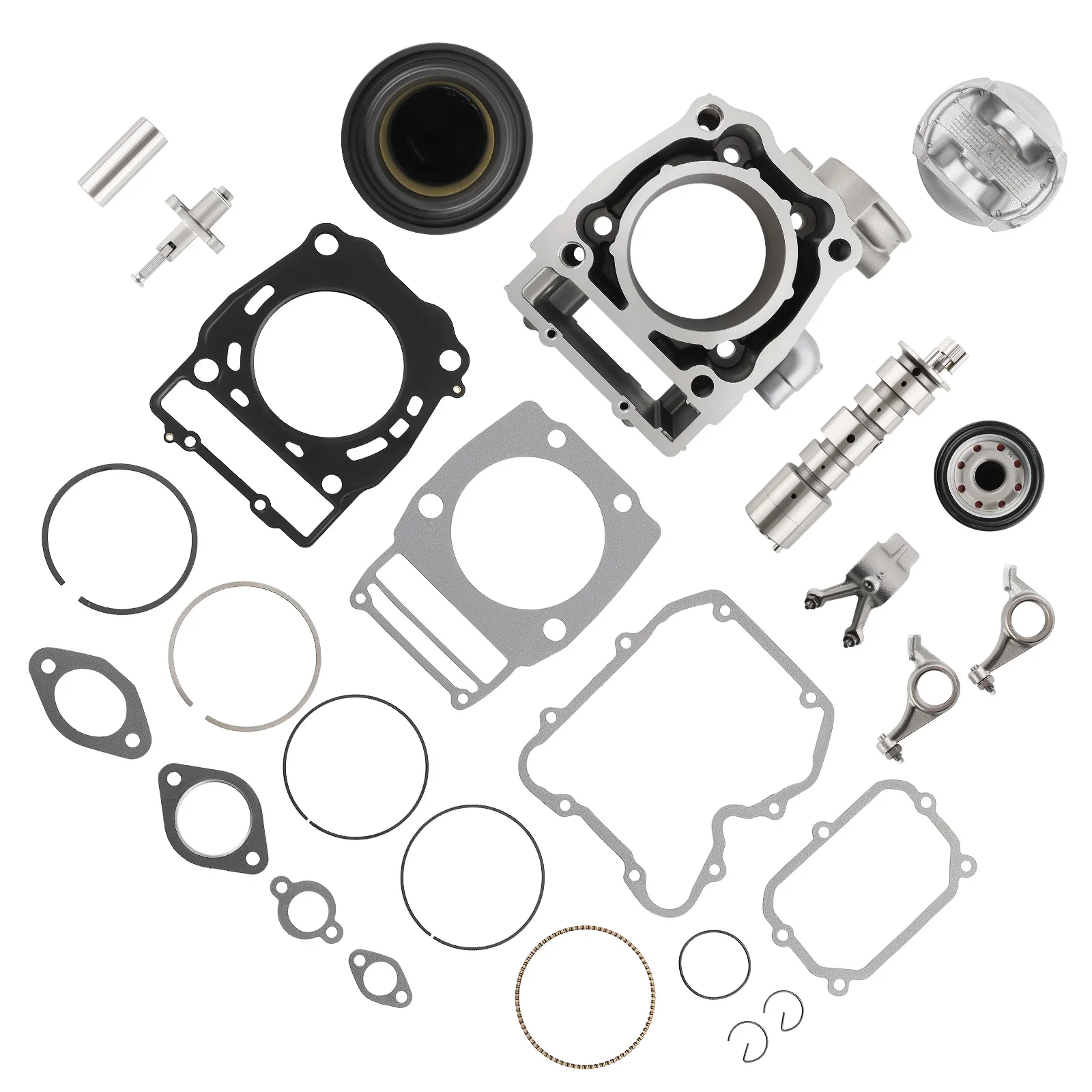 1set Complete Cylinder Piston Gasket Top End Kit+ For Polaris Ranger 500 1999-2012 Cylinder Piston Camshaft Top End Rebuild Kit